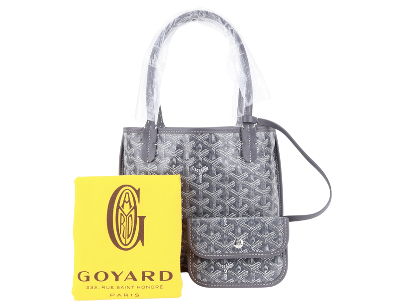 GOYARD ANJOU MINI BAG GREY COLOR WITH DUST COVER