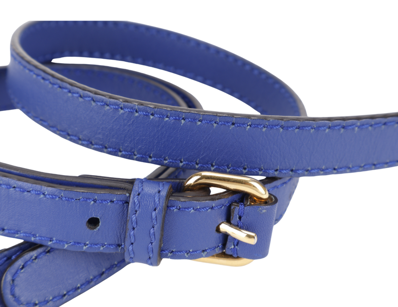 FENDI PEAKABOO BLUE LEATHER GOLD HARDWARE WITH STRAP NO DUST COVER