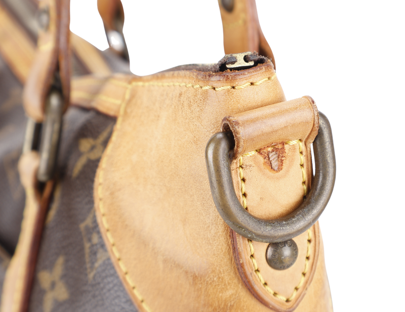 LOUIS VUITTON ODEON MONOGRAM CANVAS GOLD HARDWARE WITH STRAPS AND DUST COVER