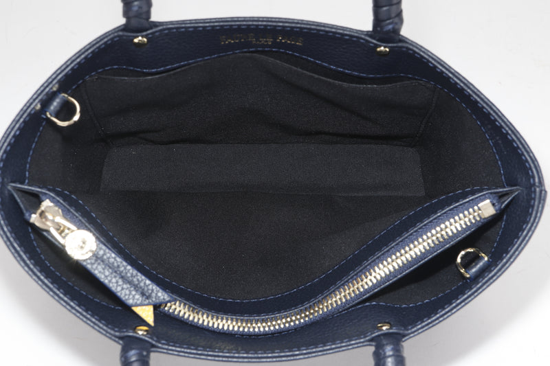 FAURE LE PAGE DAILY BATTLE 19 PARIS BLUE SCALE CANVAS & NAVY BLUE LEATHER, WITH STRAP & DUST COVER
