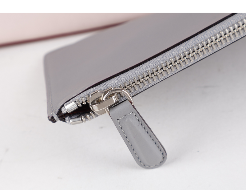 CHRISTIAN DIOR DIORISSIMO (09-MA-0134) CALFSKIN LEATHER PINK GREY WITH STRAPS, CARD, DUST COVER AND BOX