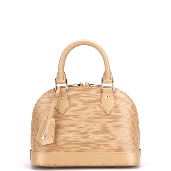 Alma bb leather handbag Louis Vuitton Beige in Leather - 25302448