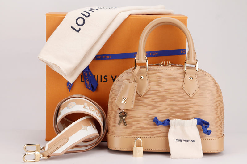 Alma graffiti leather handbag Louis Vuitton Beige in Leather - 27696226