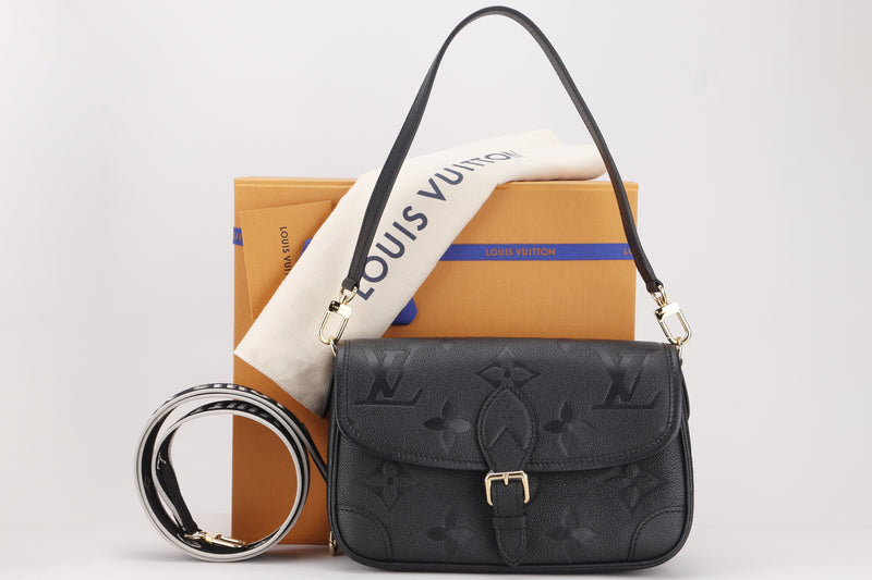 Cream Monogram Empreinte Leather Diane - Leather Crossbody Bag for