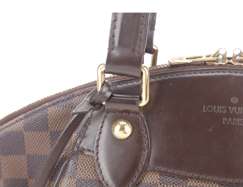 LOUIS VUITTON N41117 VERONA PM DAMIER EBENE CANVAS GOLD HARDWARE WITH LOCK & KEYS
