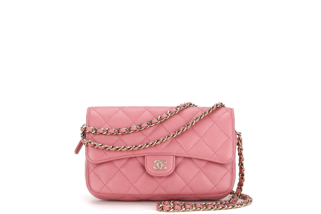 Buy CHANEL Light Pink Caviar Quilted Flap Phone Holder - Exclusive Luxury  Discount on Chanel Handbags – RD