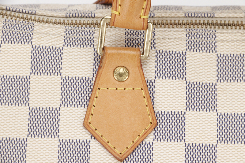 LOUIS VUITTON N41370 SPEEDY 30 DAMIER AZUR WITH LOCK ONLY NO KEY