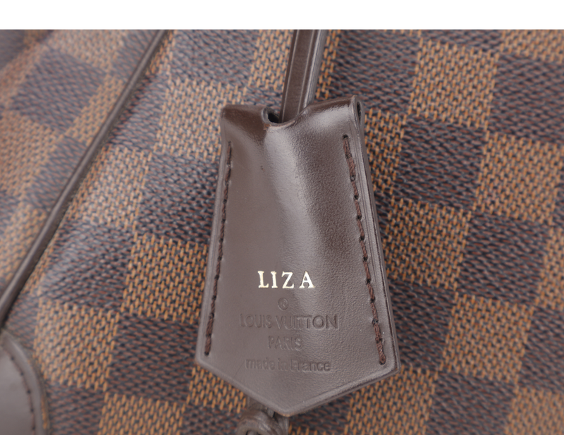 LOUIS VUITTON N41117 VERONA PM DAMIER EBENE CANVAS GOLD HARDWARE WITH LOCK & KEYS