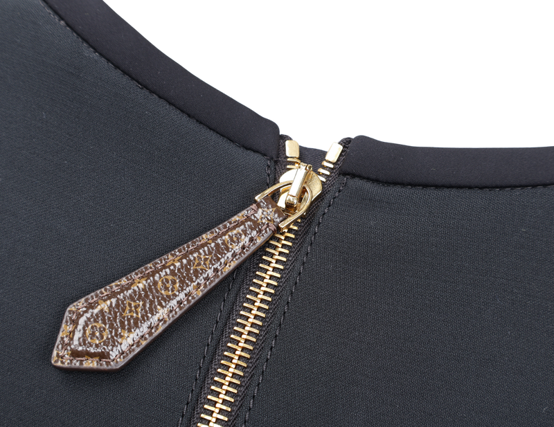 LOUIS VUITTON BLACK VEST WITH GOLD LV BOTTONS AND BACK ZIP SIZE 38