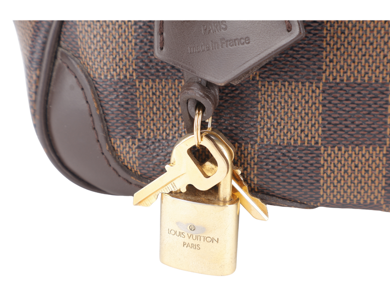 LOUIS VUITTON N41117 VERONA PM DAMIER EBENE CANVAS GOLD HARDWARE WITH LOCK & KEYS