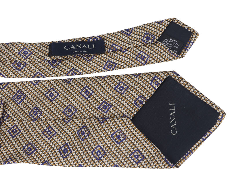 CANALI NECKTIES GOLD AND BLUE BOX
