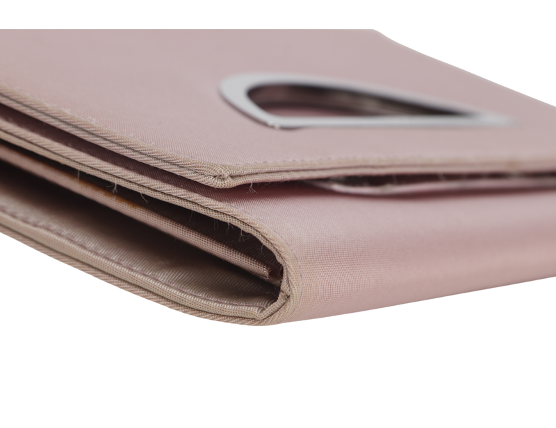 CHRISTIAN DIOR MARIS PEARL BIFOLD WALLET (BU0020) PINK NYLON SILVER HARDWARE, WITH CARD & DUST COVER