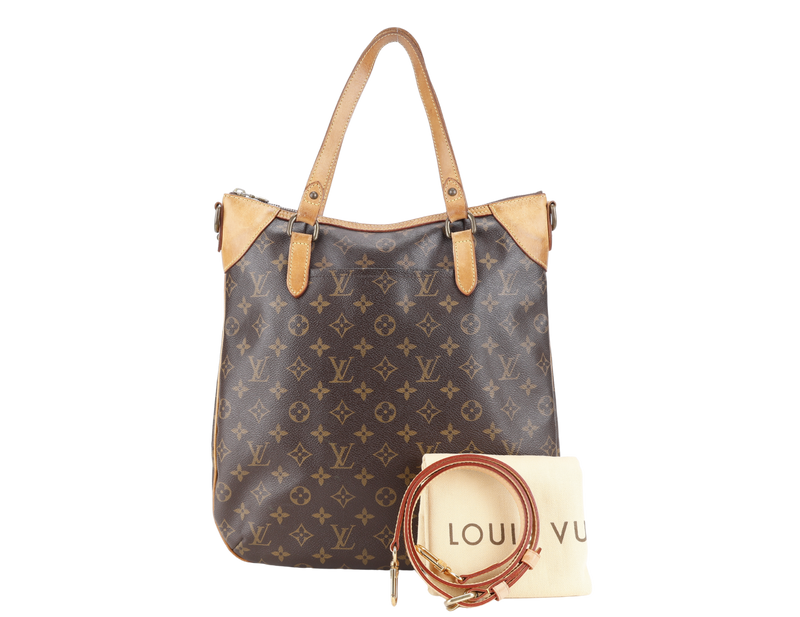 LOUIS VUITTON ODEON MONOGRAM CANVAS GOLD HARDWARE WITH STRAPS AND DUST COVER