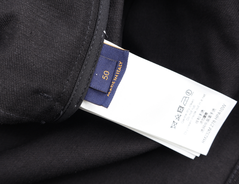 LOUIS VUITTON BLACK AND WHITE GRAFFITI DENIM RACING JACKET SIZE 50