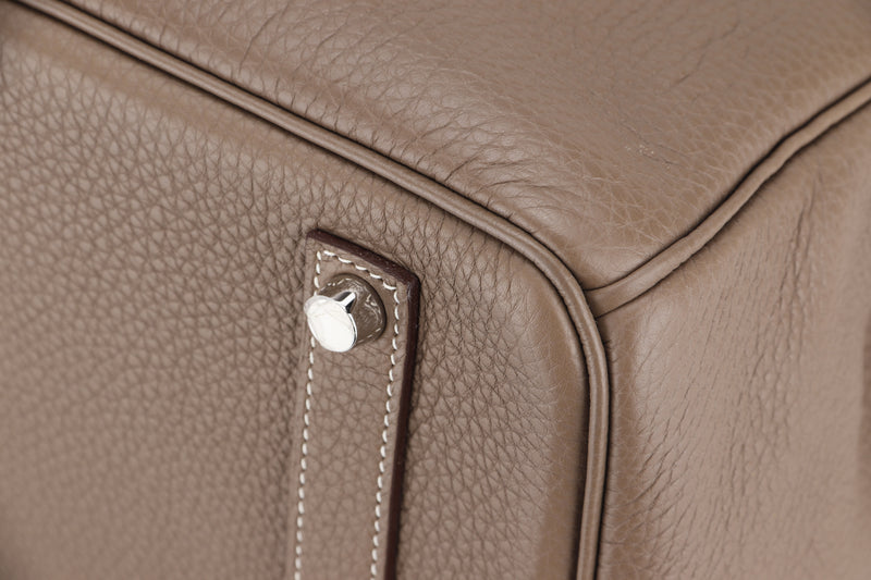 Hermes Birkin 35CM Bag Togo Leather Palladium Hardware, CK18 Etoupe