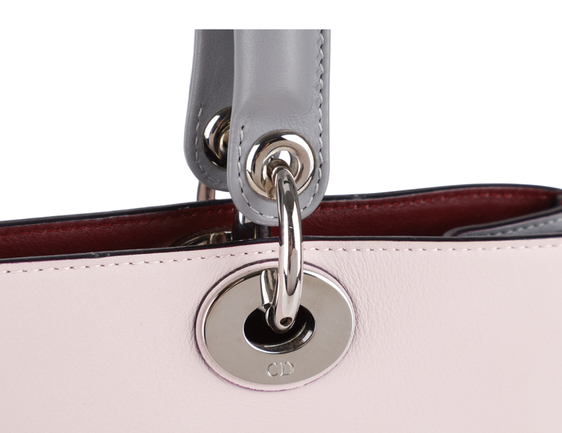 CHRISTIAN DIOR DIORISSIMO (09-MA-0134) CALFSKIN LEATHER PINK GREY WITH STRAPS, CARD, DUST COVER AND BOX