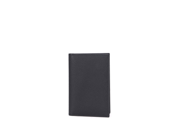 HERMES MC2 EUCLIDE CARD HOLDER (STAMP B) BLACK EPSOM LEATHER, WITH BOX