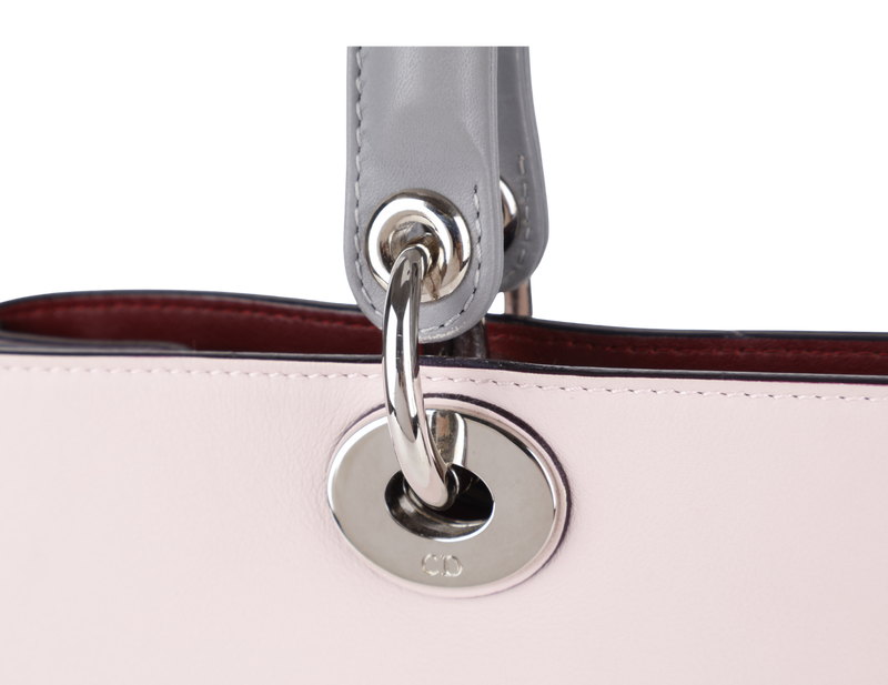 CHRISTIAN DIOR DIORISSIMO (09-MA-0134) CALFSKIN LEATHER PINK GREY WITH STRAPS, CARD, DUST COVER AND BOX