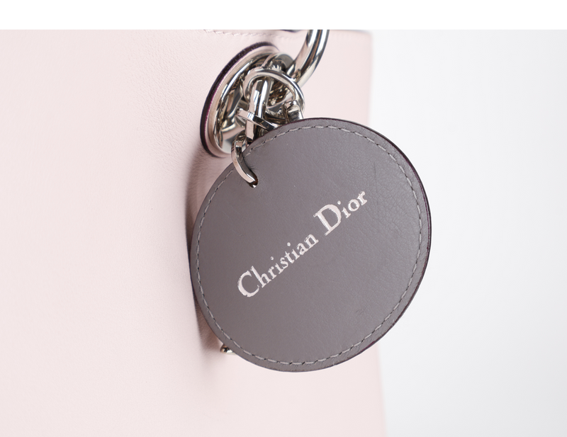 CHRISTIAN DIOR DIORISSIMO (09-MA-0134) CALFSKIN LEATHER PINK GREY WITH STRAPS, CARD, DUST COVER AND BOX