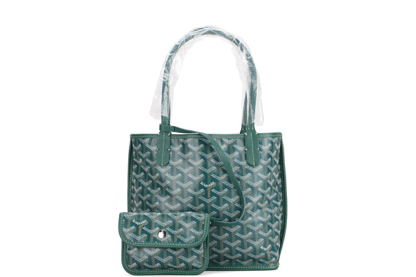 GOYARD ANJOU MINI BAG GREEN COLOR, WITH DUST COVER