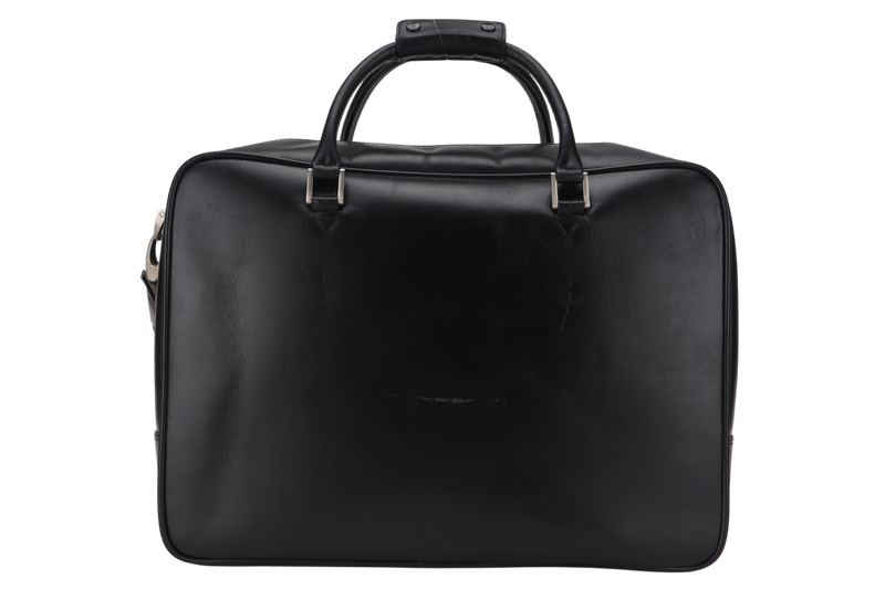 MONTBLANC MEISTERSTUCK SUITCASE LARGE BLACK LEATHER SILVER HARDWARE