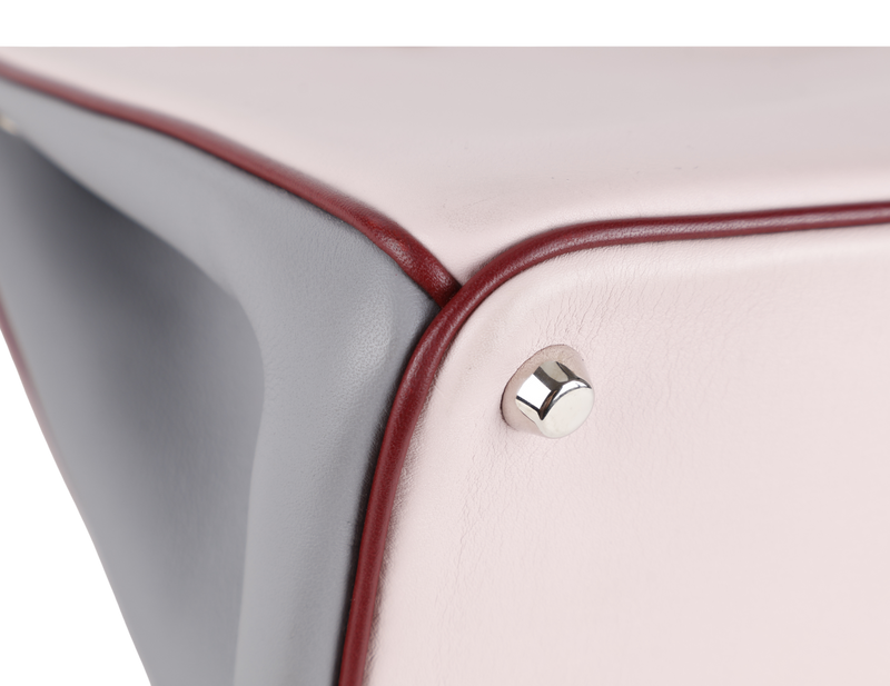 CHRISTIAN DIOR DIORISSIMO (09-MA-0134) CALFSKIN LEATHER PINK GREY WITH STRAPS, CARD, DUST COVER AND BOX