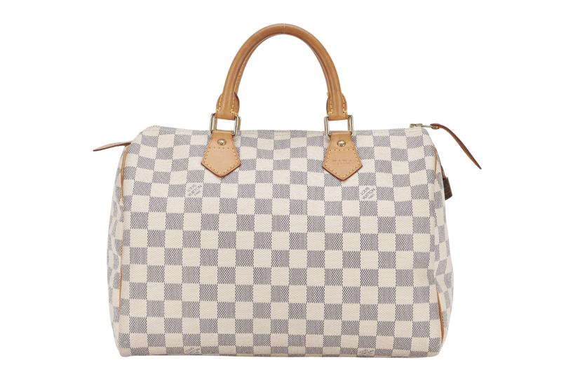 LOUIS VUITTON N41370 SPEEDY 30 DAMIER AZUR WITH LOCK ONLY NO KEY