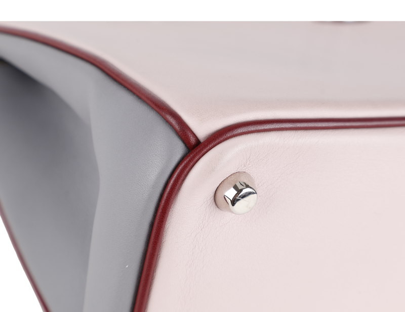 CHRISTIAN DIOR DIORISSIMO (09-MA-0134) CALFSKIN LEATHER PINK GREY WITH STRAPS, CARD, DUST COVER AND BOX