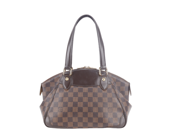 LOUIS VUITTON N41117 VERONA PM DAMIER EBENE CANVAS GOLD HARDWARE WITH LOCK & KEYS