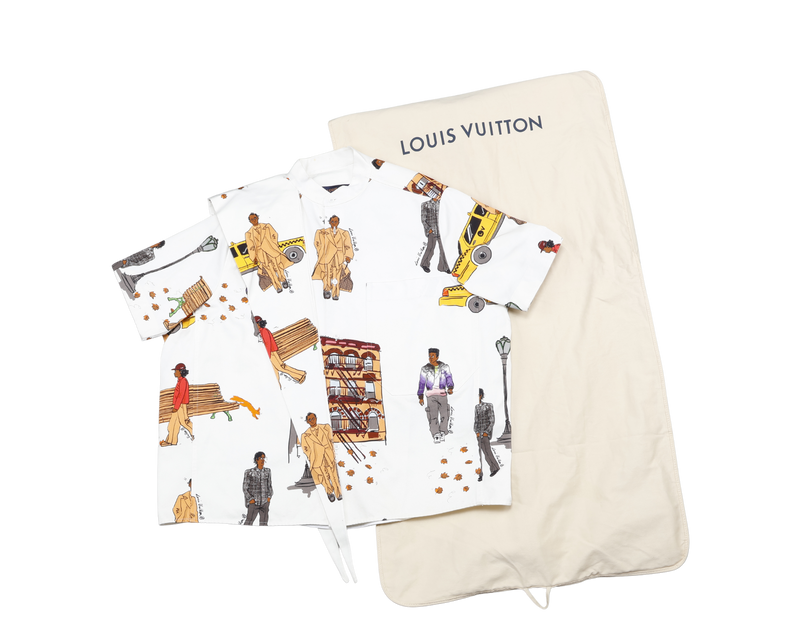 LOUIS VUITTON NEW WALKER BANDANA SHIRT WHITE SIZE S