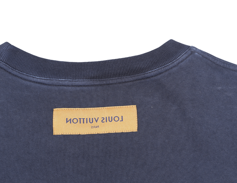 LOUIS VUITTON T-SHIRT SHORT SLEEVE BLACK SIZE XL