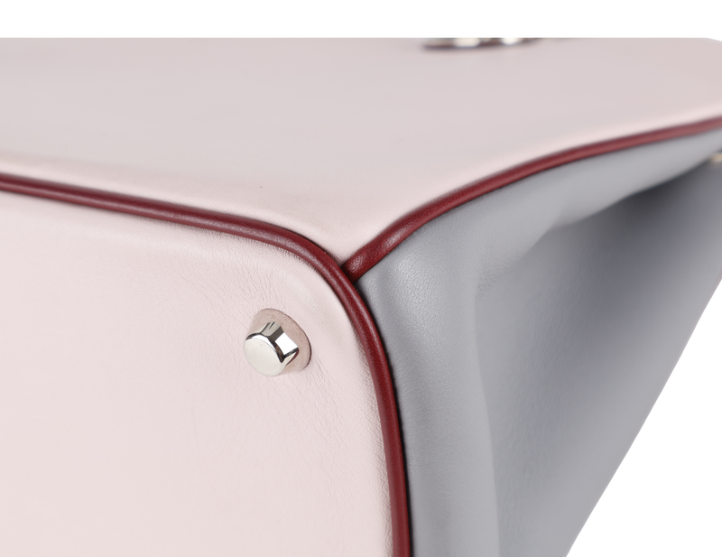 CHRISTIAN DIOR DIORISSIMO (09-MA-0134) CALFSKIN LEATHER PINK GREY WITH STRAPS, CARD, DUST COVER AND BOX