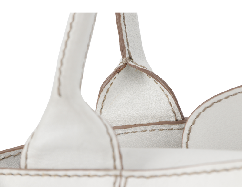 TOD'S CREAM WHITE LAMBSKIN SHOULDER TOTE BAG WITH DUST COVER