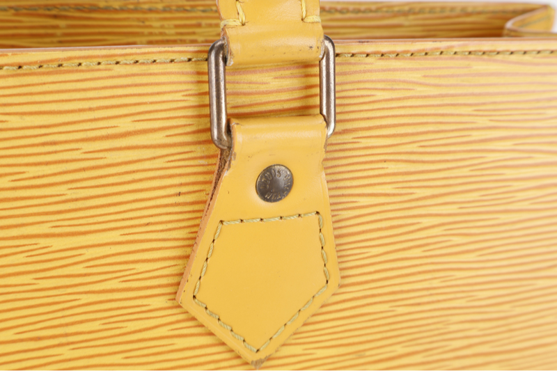 LOUIS VUITTON VINTAGE SAC PLAT(MI0916) MUSTARD YELLOW EPI LEATHER GOLD HARDWARE NO DUST COVER