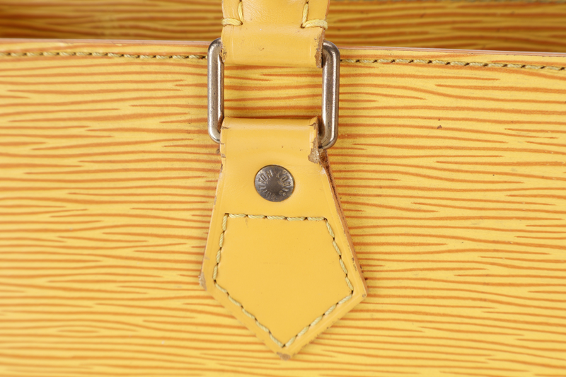 LOUIS VUITTON VINTAGE SAC PLAT(MI0916) MUSTARD YELLOW EPI LEATHER GOLD HARDWARE NO DUST COVER