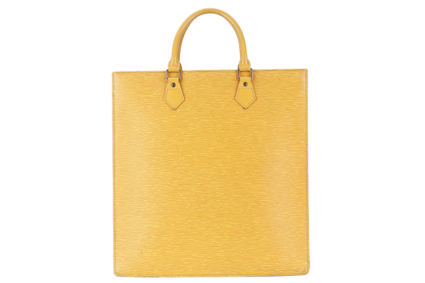 LOUIS VUITTON VINTAGE SAC PLAT(MI0916) MUSTARD YELLOW EPI LEATHER GOLD HARDWARE NO DUST COVER