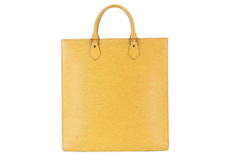 LOUIS VUITTON VINTAGE SAC PLAT(MI0916) MUSTARD YELLOW EPI LEATHER GOLD HARDWARE NO DUST COVER