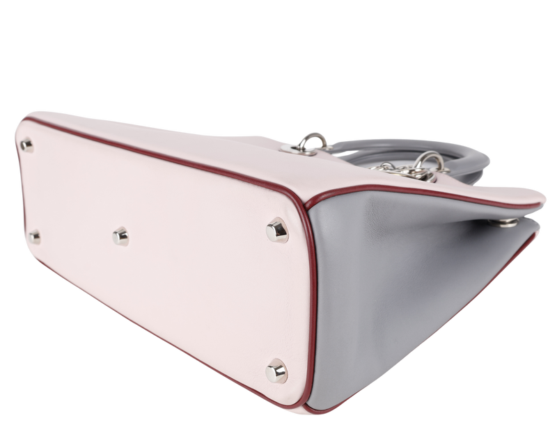 CHRISTIAN DIOR DIORISSIMO (09-MA-0134) CALFSKIN LEATHER PINK GREY WITH STRAPS, CARD, DUST COVER AND BOX