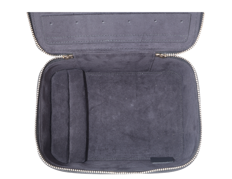 CHANEL VANITY CASE SMALL BLACK CAVIAR LEATHER GOLD HARDWARE (2450xxxx) WITH CARD AND BOX