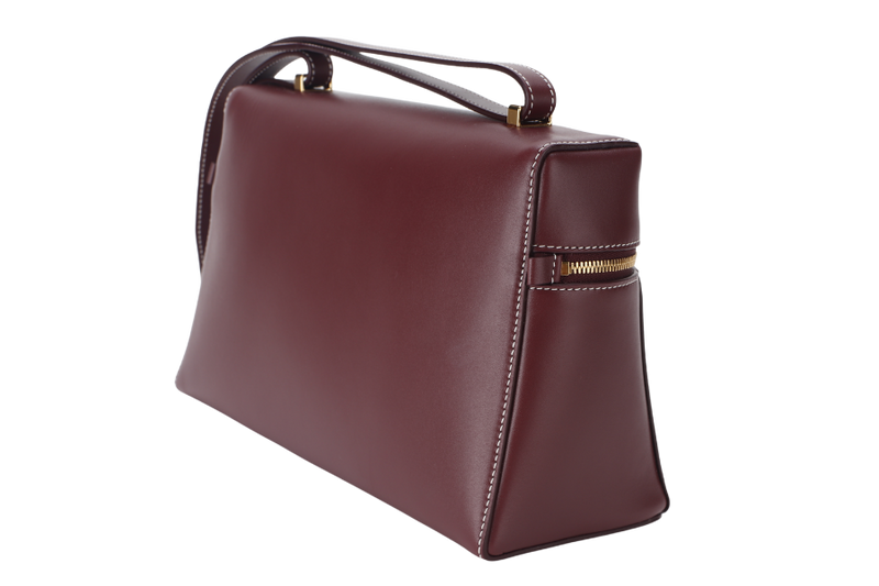 LORO PIANA EXTRA BAG L27 AZUKI BEANS COLOR (QO7N) WITH GOLD HARDWARE DUST COVER AND BOX