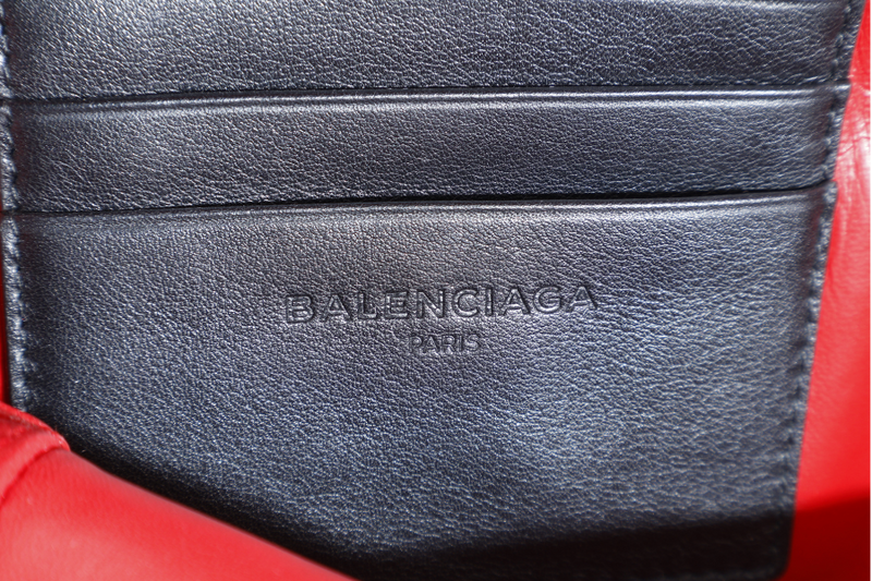 BALENCIAGA TRIANGLE CLUTCH BAG BLACK CALFSKIN SILVER HARDWARE WITH DUST COVER