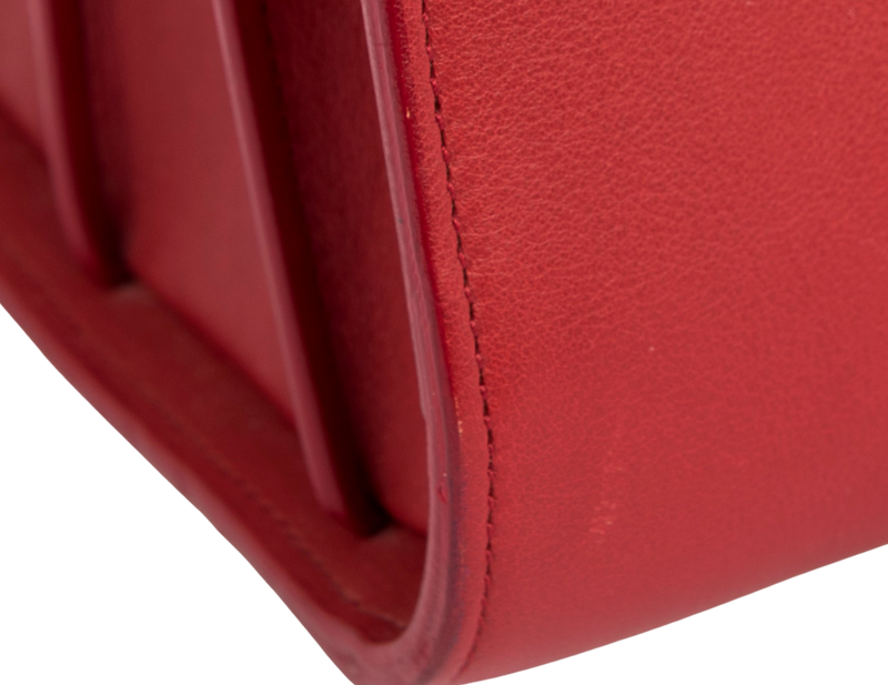 Yves Saint Laurent Sae De Jour Large Tote Bag in Red Leather, with Keys, Lock & Dust Cover