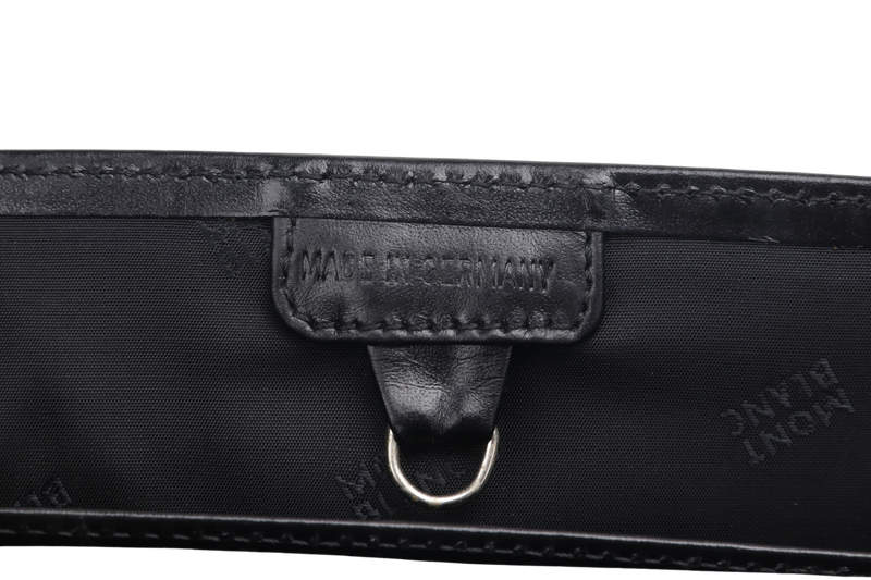 MONTBLANC MEISTERSTUCK SUITCASE LARGE BLACK LEATHER SILVER HARDWARE