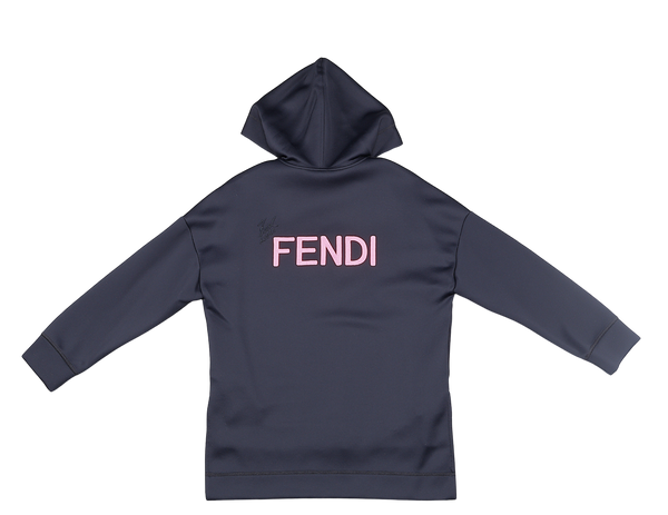 FENDI FELPA HOODIE BLACK SIZE 38