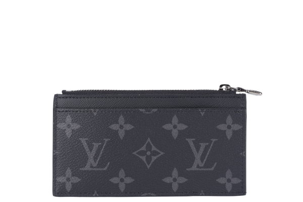 LOUIS VUITTON M69533 COIN CARD HOLDER MONOGRAM ECLIPSE WITH DUST COVER AND BOX