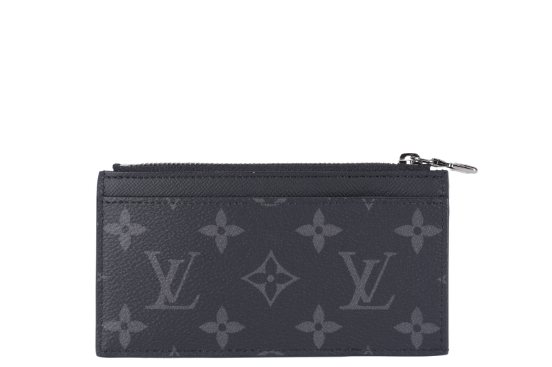 LOUIS VUITTON M69533 COIN CARD HOLDER MONOGRAM ECLIPSE WITH DUST COVER AND BOX