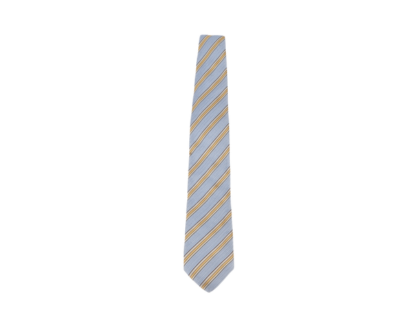 CANALI NECKTIES SKY BLUE AND YELLOW GOLD STRIPE