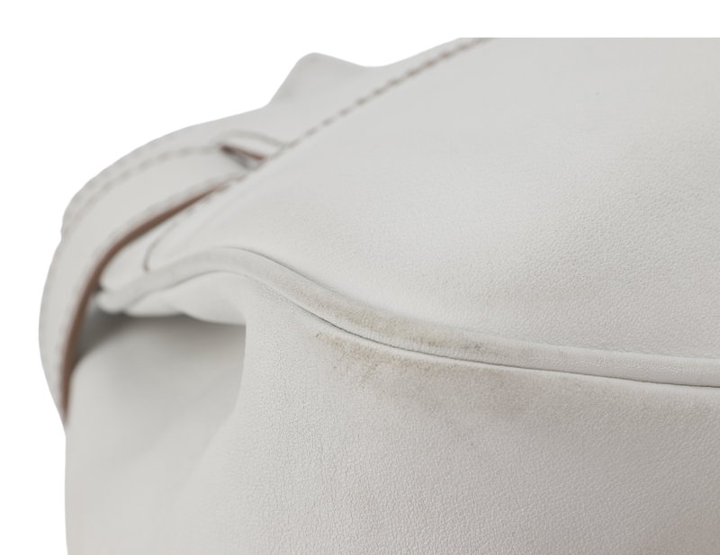 TOD'S CREAM WHITE LAMBSKIN SHOULDER TOTE BAG WITH DUST COVER