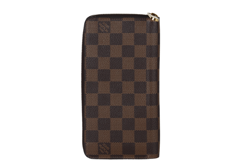 LOUIS VUITTON N60534 CLEMENCE WALLET BROWN DAMIER EBENE GOLD HARDWARE WITH DUST COVER AND BOX