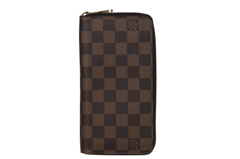 LOUIS VUITTON N60534 CLEMENCE WALLET BROWN DAMIER EBENE GOLD HARDWARE WITH DUST COVER AND BOX